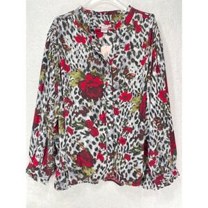 Allison Daley Woman 3X Long Sleeve Button Up Blouse NWT